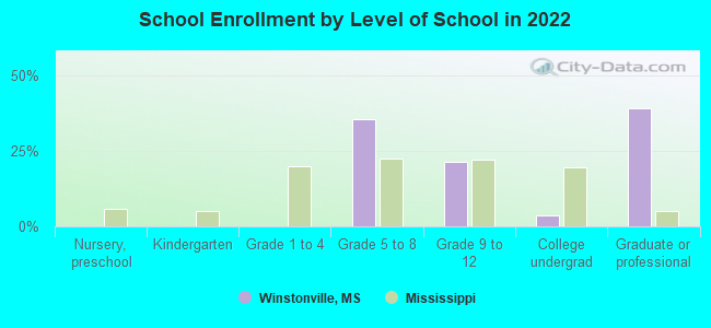 School Enrollment by Level of School in 2022