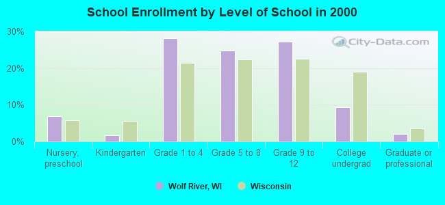 School Enrollment by Level of School in 2000