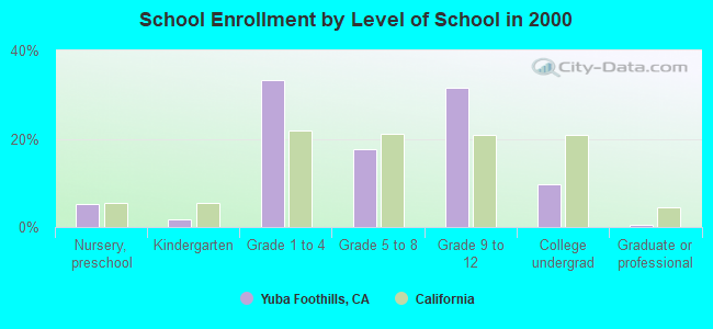 School Enrollment by Level of School in 2000