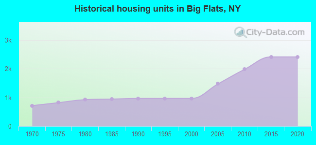 Historical housing units in Big Flats, NY