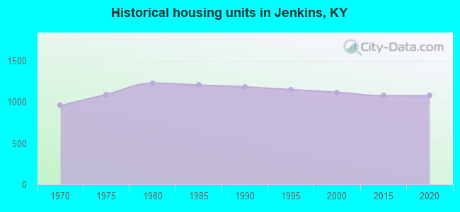 Historical housing units in Jenkins, KY