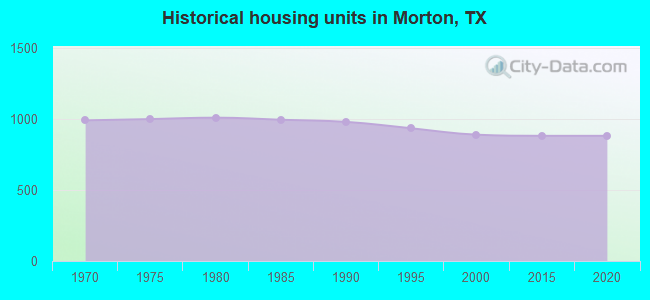 Historical housing units in Morton, TX