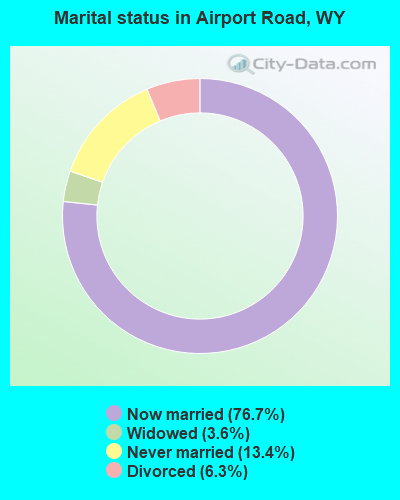 Marital status in Airport Road, WY