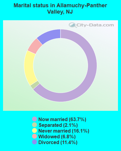 Marital status in Allamuchy-Panther Valley, NJ