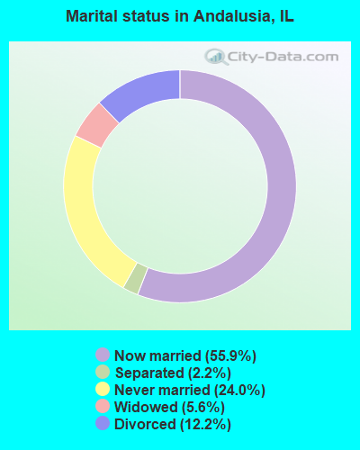 Marital status in Andalusia, IL