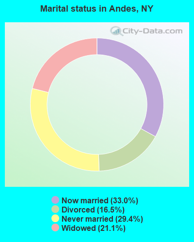 Marital status in Andes, NY