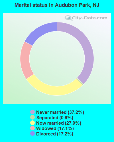 Marital status in Audubon Park, NJ