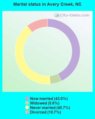 Marital status in Avery Creek, NC