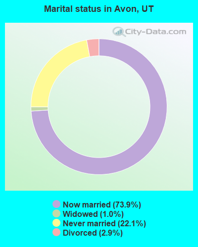 Marital status in Avon, UT