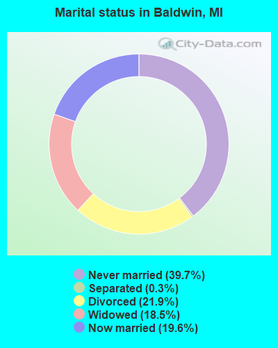 Marital status in Baldwin, MI