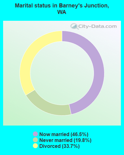Marital status in Barney's Junction, WA