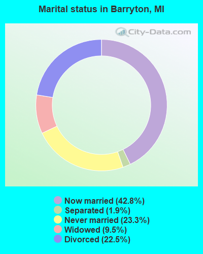 Marital status in Barryton, MI