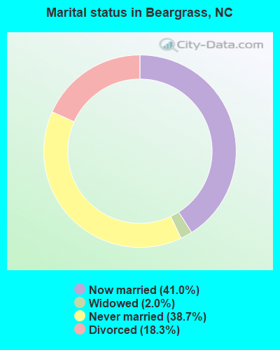 Marital status in Beargrass, NC