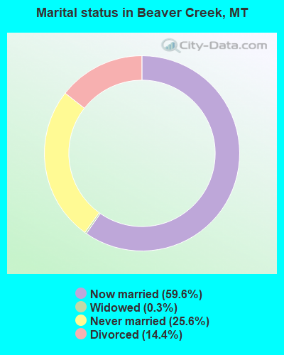 Marital status in Beaver Creek, MT
