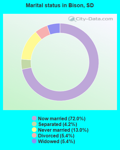 Marital status in Bison, SD