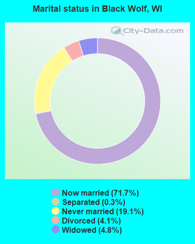 Marital status in Black Wolf, WI