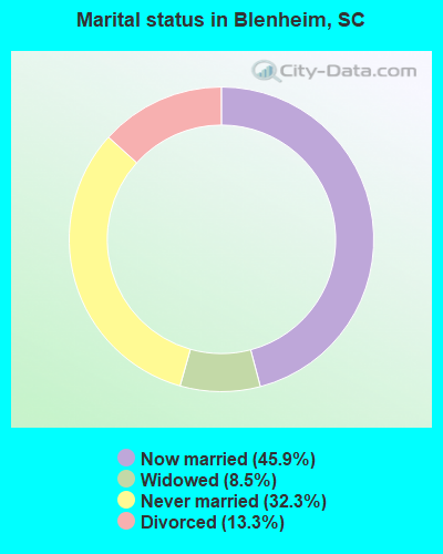 Marital status in Blenheim, SC