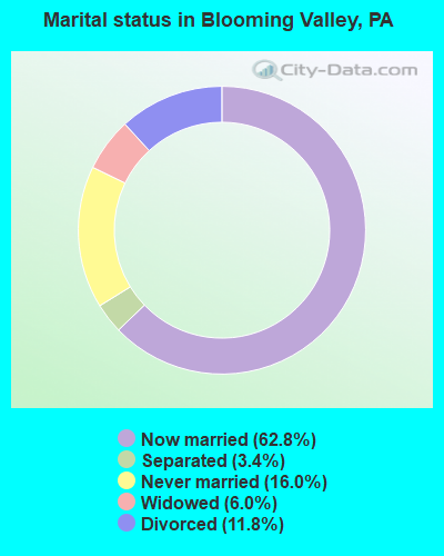 Marital status in Blooming Valley, PA