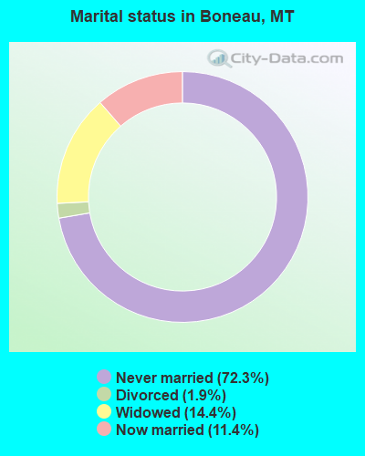 Marital status in Boneau, MT