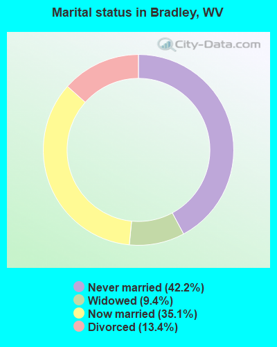 Marital status in Bradley, WV