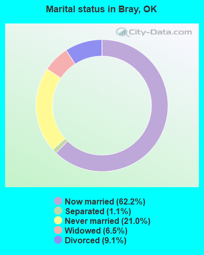 Marital status in Bray, OK