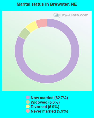 Marital status in Brewster, NE
