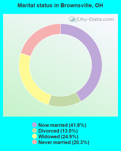 Marital status in Brownsville, OH