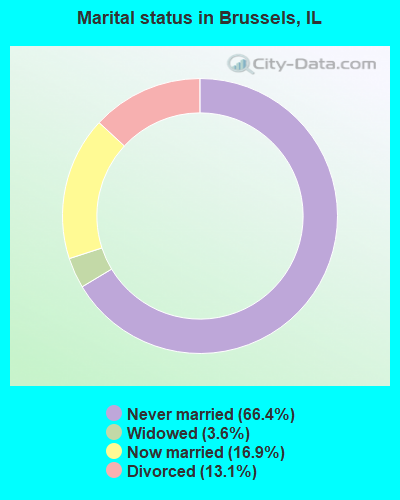 Marital status in Brussels, IL