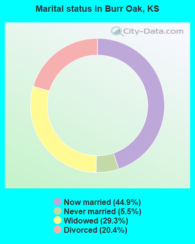 Marital status in Burr Oak, KS