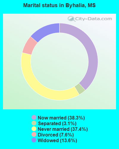 Marital status in Byhalia, MS