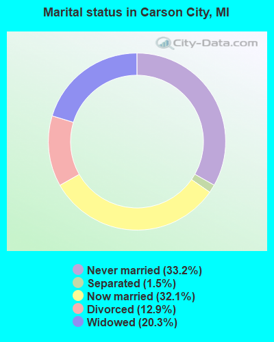 Marital status in Carson City, MI