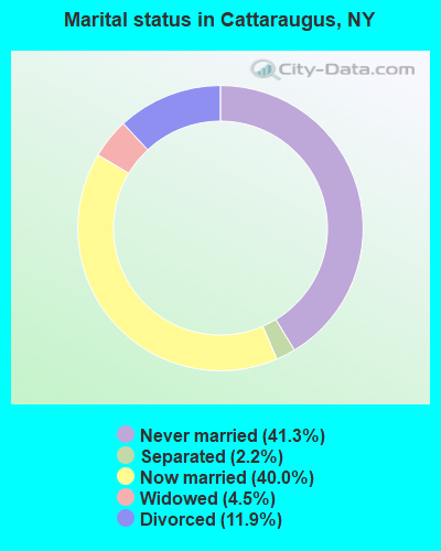 Marital status in Cattaraugus, NY