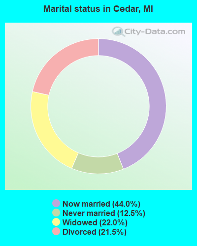 Marital status in Cedar, MI