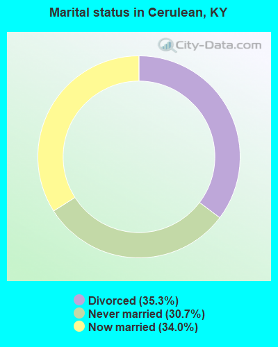 Marital status in Cerulean, KY