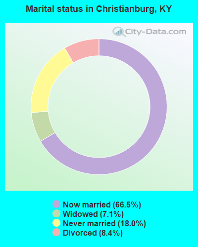 Marital status in Christianburg, KY