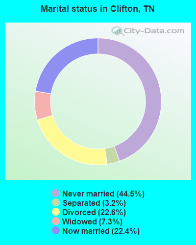 Marital status in Clifton, TN