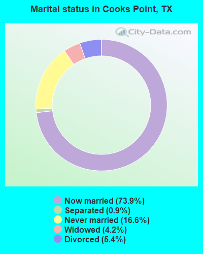 Marital status in Cooks Point, TX