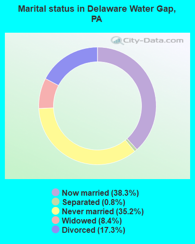 Marital status in Delaware Water Gap, PA