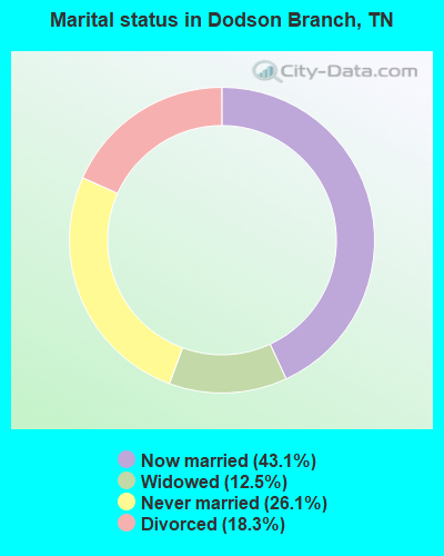 Marital status in Dodson Branch, TN