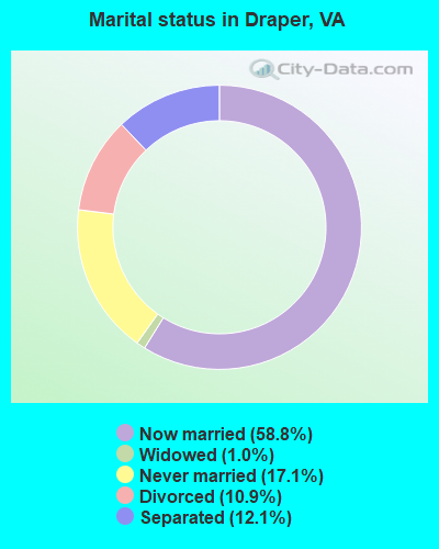 Marital status in Draper, VA