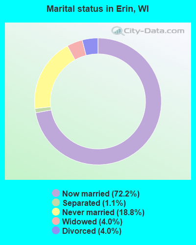 Marital status in Erin, WI