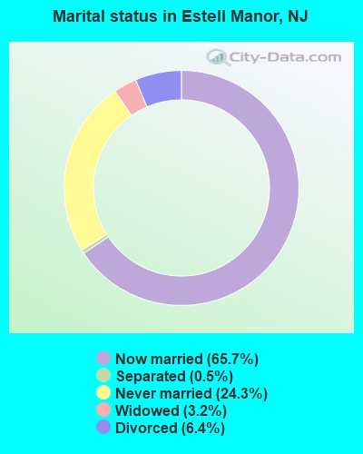 Marital status in Estell Manor, NJ