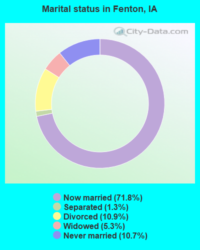 Marital status in Fenton, IA