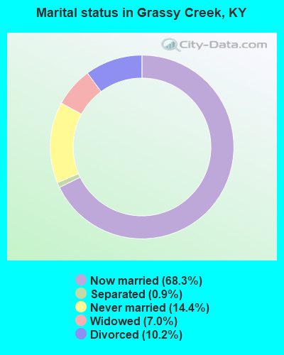 Marital status in Grassy Creek, KY