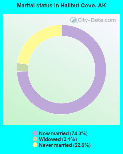 Marital status in Halibut Cove, AK