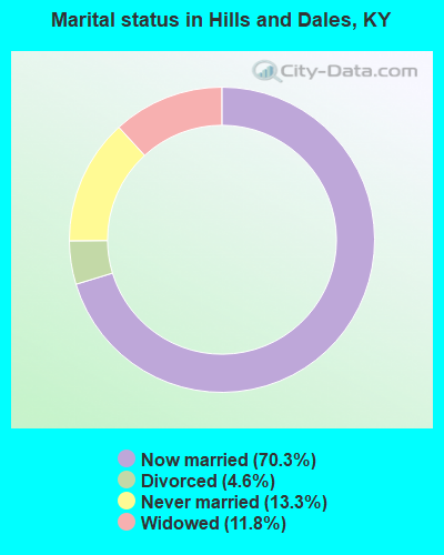 Marital status in Hills and Dales, KY