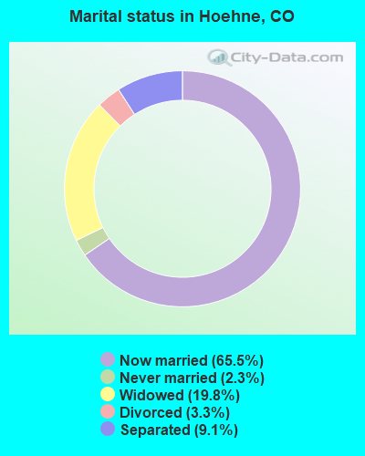 Marital status in Hoehne, CO