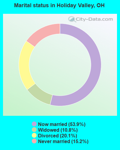 Marital status in Holiday Valley, OH
