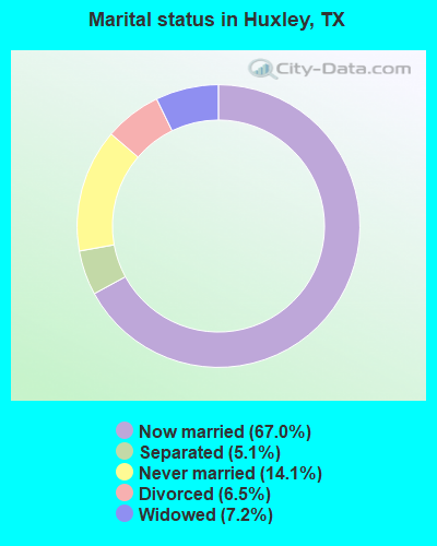 Marital status in Huxley, TX