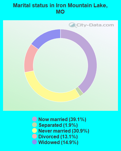 Marital status in Iron Mountain Lake, MO